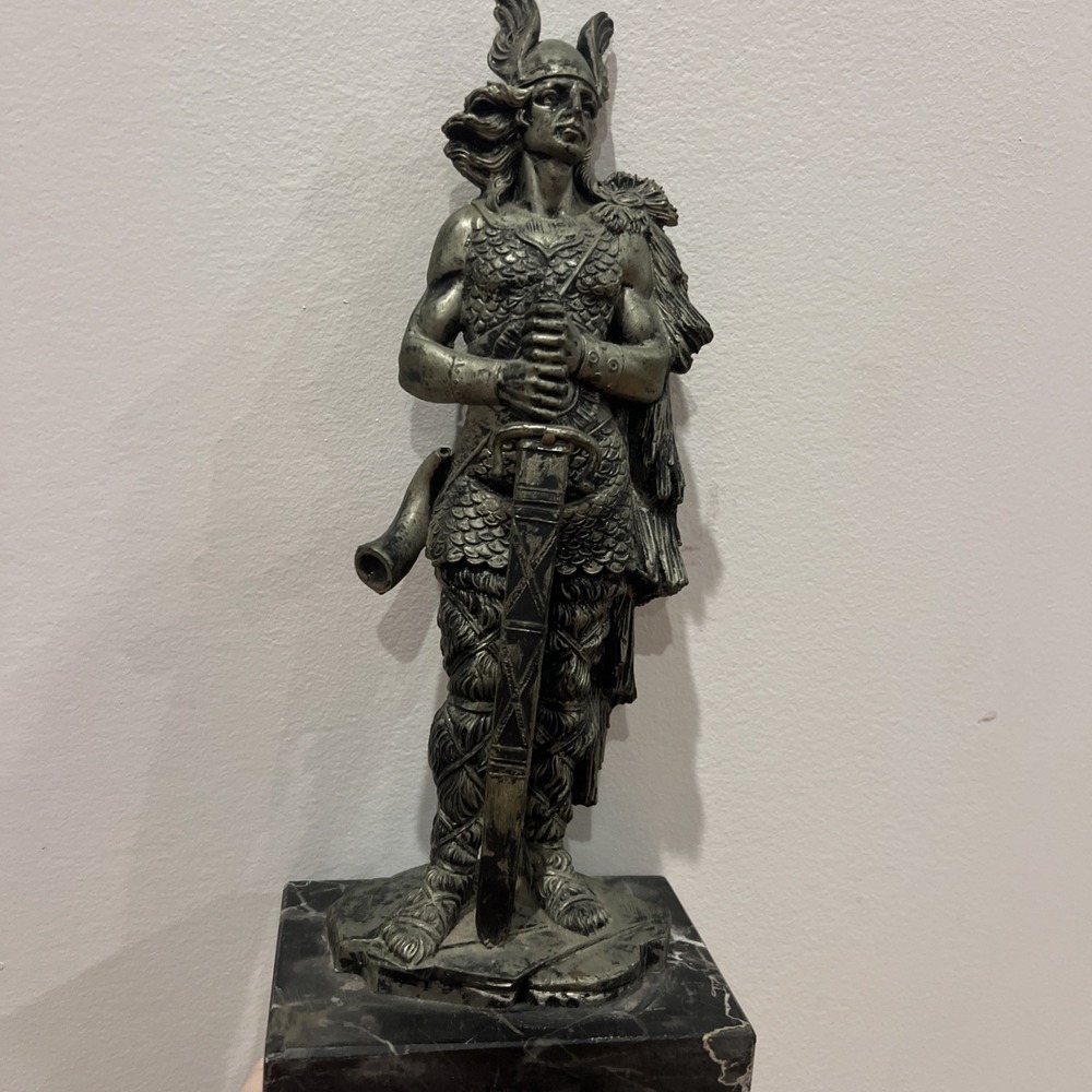 Antique Sculpture Figurine Zeus Statue by Gustav - Made in Italy Antique Art